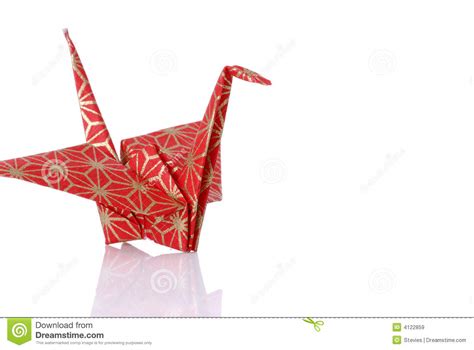 red origami peace crane royalty  stock images image