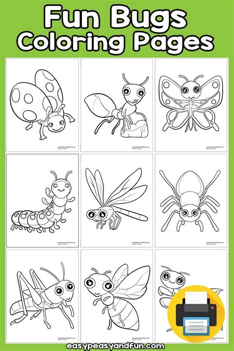 fun bugs coloring pages bug coloring pages preschool colors