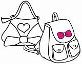 Bag Coloring Pages Children Fun sketch template