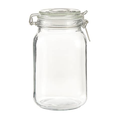 8 Inch Clear Glass Jar With Locking Lid