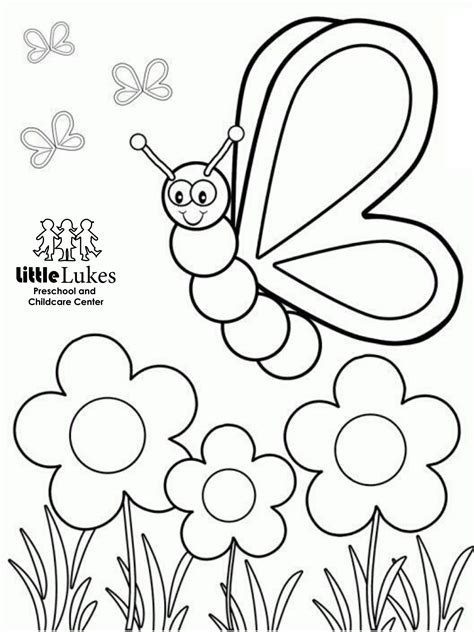 spring coloring pages  lukes preschool  childcare center