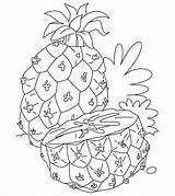 Pineapple Coloring Pages Fruit Half Cut Fruits Momjunction Printable Kids Vegetables Colouring Books Watermelon Book Strawberry Popular sketch template