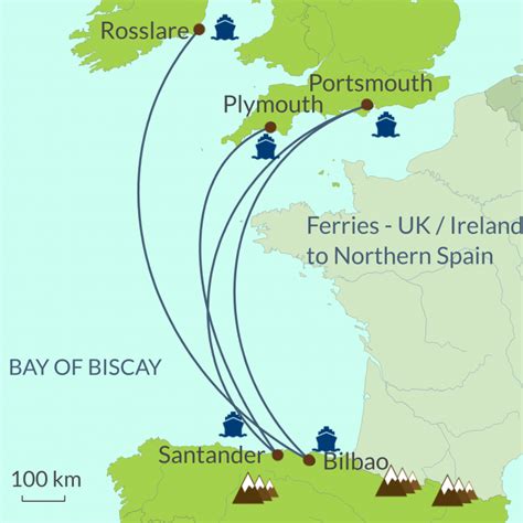 uk  spain ferry routes map  latest map update