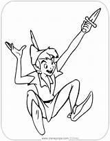 Pan Peter Coloring Pages Disneyclips Knife His sketch template