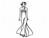 Dress Wedding Coloring Veil Coloringcrew Strapless Dibujo Elegant sketch template
