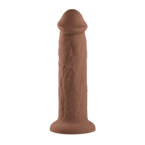 evolved 7 girthy vibrating dong chocolate sex toys at adult empire