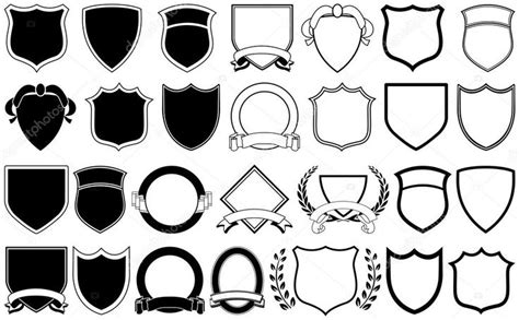 varios escudos y crestas shield vector logo illustration vector