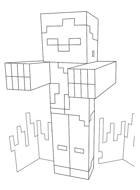 printable minecraft zombie coloring pages minecraft coloring pages