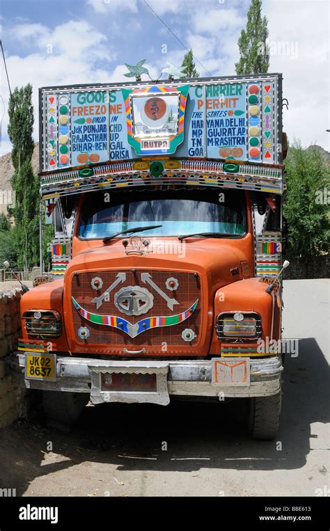 indian truck decorated  res stock photography  images alamy