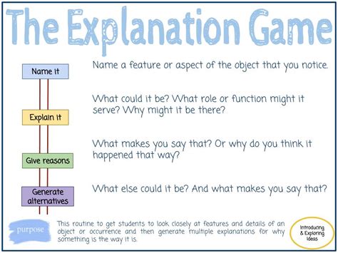explanation game thinking pathways