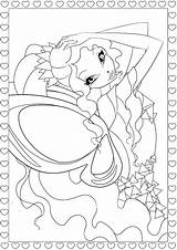 Winx Coloring Pages Tynix Club Mermaid Butterflix sketch template