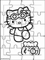 Hello Kitty Printable Puzzles Puzzle Pages Cut Games Jigsaw Activities Coloring Kids sketch template