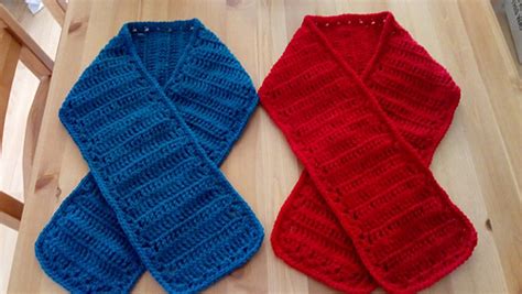 Ravelry Very Easy Beginner Striped Crochet Scarf Pattern
