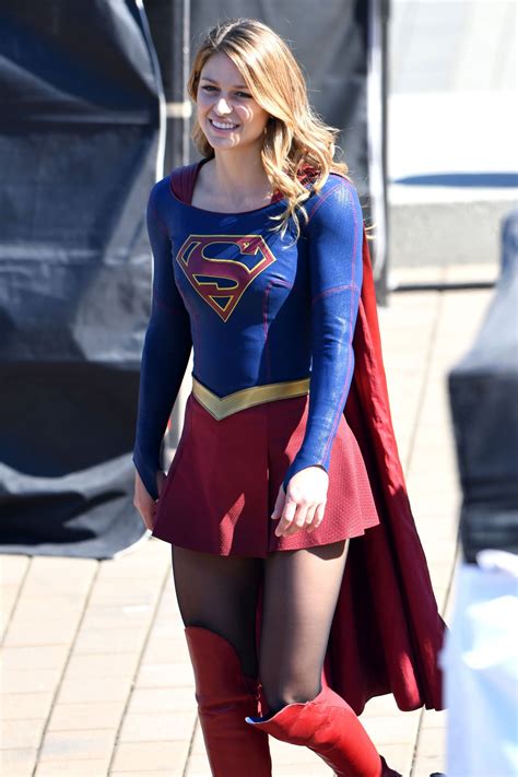 Melissa Benoist On The Set Of Supergirl In Vancouver 09