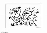 Wales Flag Coloring Welsh Colouring Gales Pages Printable Print sketch template