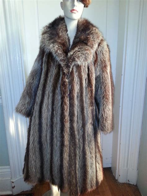 vintage fur coat full length  thorpe furs ebay