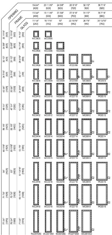 casement window sizes chart  home plans design
