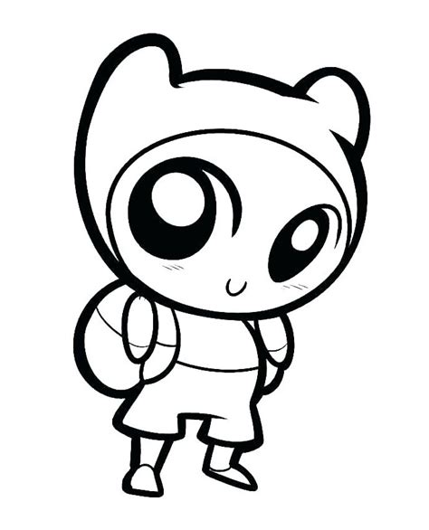 lovely chibi finn coloring page  printable coloring pages  kids