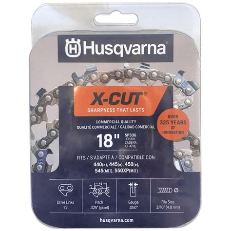 Husqvarna 18 In 72 Link Replacement Chainsaw Chain In The Chainsaw