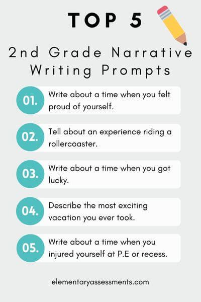 narrative writing prompts   grade great ideas
