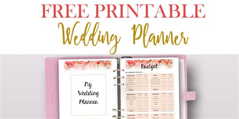 printable wedding planner  wedding binder