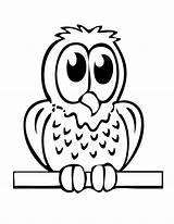 Owl Coloring Pages Cartoon Printable sketch template