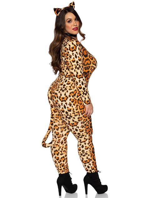 Leg Avenue Womens Leopard Print Cougar Bodysuit Costume