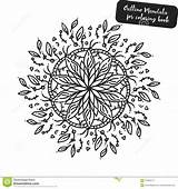 Mandala Outline Element Ornament Weave Stress Therapy Yoga Anti Decorative Coloring Round Pattern Book Logo Backgr Floral Illustration sketch template