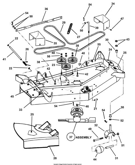 snapper  hzsbve   hp ztr yard cruiser series  parts diagram  mower deck