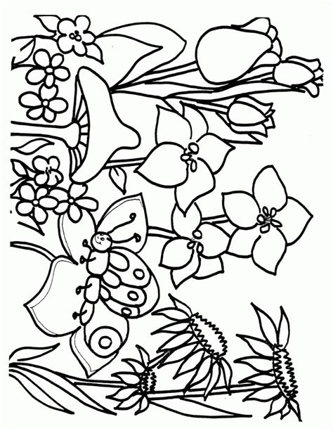 spring coloring pages bloemen kleurplaten gratis kleurplaten