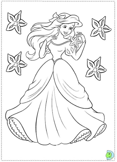 mermaid coloring page princess coloring pages disney