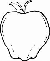 Apple Coloring Printable Pages Core Fruits Getcolorings Stem Choose Board sketch template
