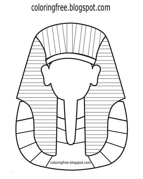 egyptian mask coloring page childrenarepresent  printable