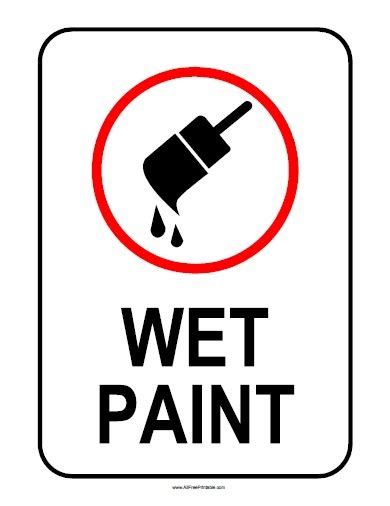wet paint sign  printable