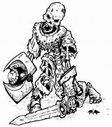 Skeleton Warrior Coloring Pages Fantasy Zombie Adults Skull Adult Rpg Monsters Choose Board Monster Deviantart sketch template
