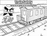 Coloring Train Safety Pages Colouring Moving sketch template