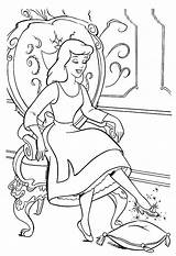Cinderella Coloring Pages Printable Sheets Activity Slipper Print Color sketch template