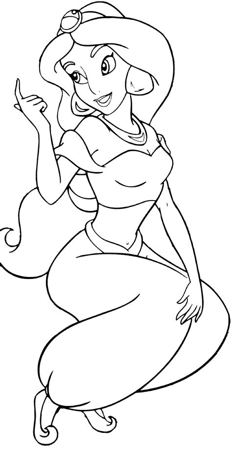 coloring pages  princess jasmine coloring pages pinterest