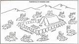 Tabernacle Jerusalem Moses Moises Dominical Tripart Covenant Colorear Dibujos Escuela Actividades sketch template