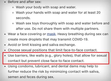 canadian cdc suggests glory holes for safe sex during pandemic