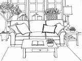 Drawing Line Room Living Sketches Interior Drawings Simple Perspective Perspektive Architectural Zimmer House Sketch Sofa Dream Kids Board Zeichnung Zeichnungen sketch template