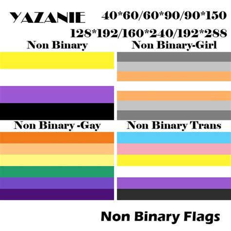 yazanie 128 192cm 160 240cm 192 288cm large big rainbow lgbt non binary