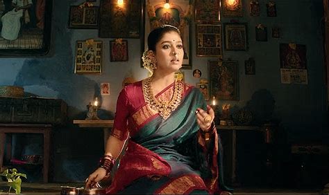 nayanthara mookuthi amman  casual indian fashion saree silk