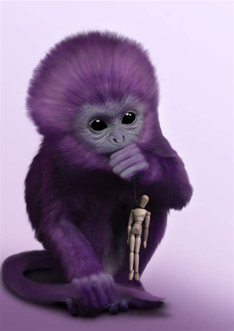 purple monkey purple purple animals purple art