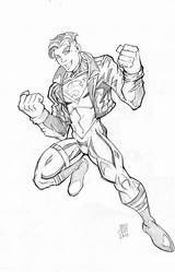 Superboy Nightwing sketch template