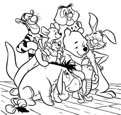 winnie  pooh fun cartoon coloring pages  kids