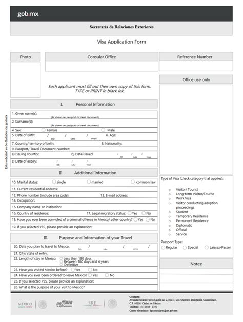 Mexico Visa Application Form Hot Sex Picture