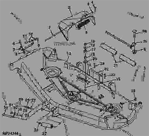john deere    mower deck parts diagram top
