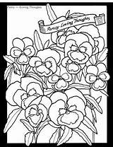 Pansy sketch template