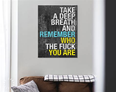 remember who you are canvas print take a deep breath and etsy